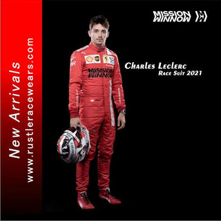 2021 Charles Leclerc Race Mission Winnow Scuderia Ferrari F1 Suit - Rustle Racewears