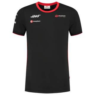 Haas Racing F1 2023 Men's Team Fitted Polo Shirt - Black - Rustle Racewears