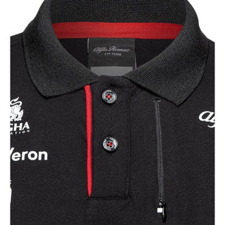 Alfa Romeo Racing F1 2023 Kids Team Polo Shirt- Black - Rustle Racewears