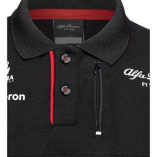 Alfa Romeo Racing F1 2023 Kids Team Polo Shirt- Black - Rustle Racewears