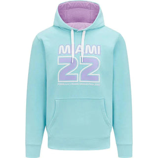 Formula 1 Tech Collection F1 Miami GP Unisex Hoodie - Lilac/Baby Blue - Rustle Racewears