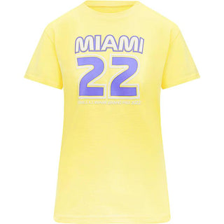 Formula 1 Tech Collection F1 Miami GP Women's Pastel T-Shirt- Pink/Yellow - Rustle Racewears