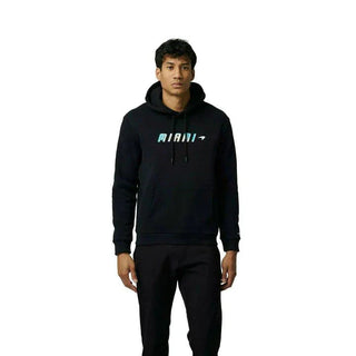 McLaren F1 Men's Miami Palm Graphic Hoodie -Black/Aqua Sky/Crystal Rose - Rustle Racewears