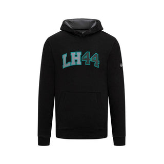 Mercedes AMG Petronas F1 Lewis Hamilton 44 Hooded Sweat - Black - Rustle Racewears